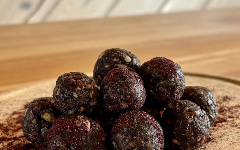 Boules d’énergie à la poudre de bleuets sauvages