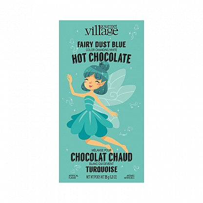 Gourmet du village - Fairy Dust Blue: Mélange pour chocolat chaud blanc qui devient turquoise